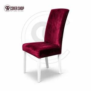 Maroon - Premium Velvet Dining Chair Cover