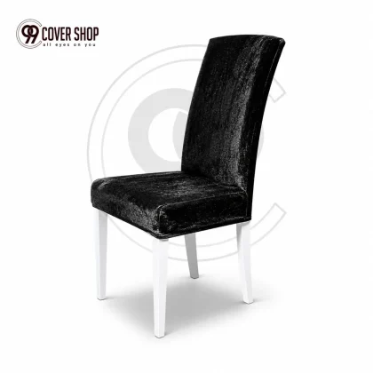 Black - Premium Velvet Dining Chair Cover