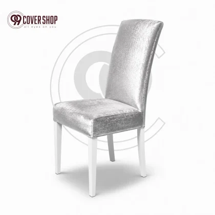 Silver - Premium Velvet Dining Chair Cover