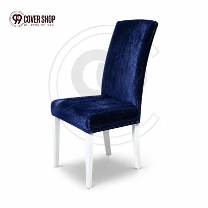 Navy Blue - Premium Velvet Dining Chair Cover
