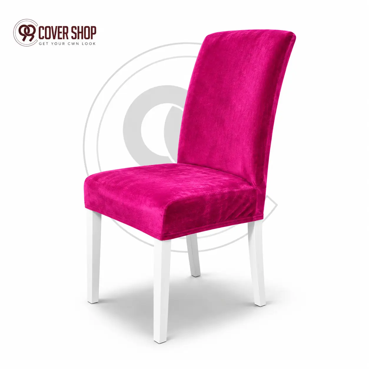Hot Pink - Premium Velvet Dining Chair Cover