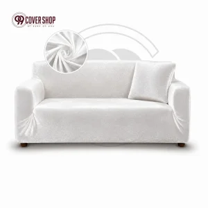 White - Velvet Sofa Cover | Premium China Imported Fabric