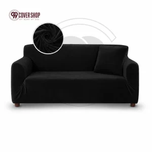 Black - Velvet Sofa Cover | Premium China Imported Fabric