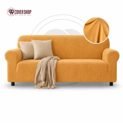 Golden - Premium Honeycomb Stretch Sofa Cover | High Stretch Washable Sofa Cover | 99 Cover Shop