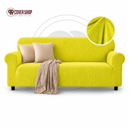 Lemon - Premium Honeycomb Stretch Sofa Cover | High Stretch Washable Sofa Cover | 99 Cover Shop