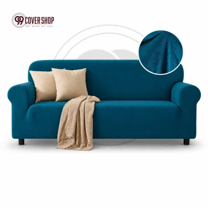 Sea Green - Premium Honeycomb Stretch Sofa Cover | High Stretch Washable Sofa Cover | 99 Cover Shop