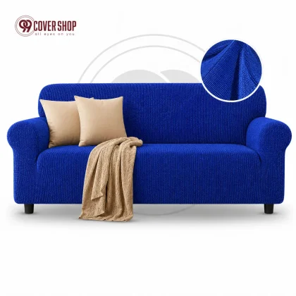 Royal Blue - Premium Honeycomb Stretch Sofa Cover | High Stretch Washable Sofa Cover | 99 Cover Shop