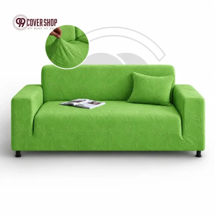 Fujian Jacquard Sofa Cover | Wave - Green