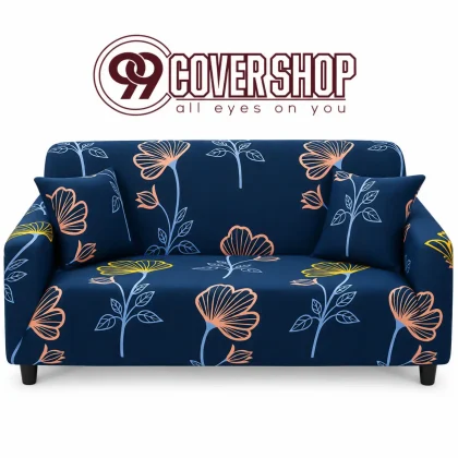 Simple Floral Print sofa Cover for any size | 990109