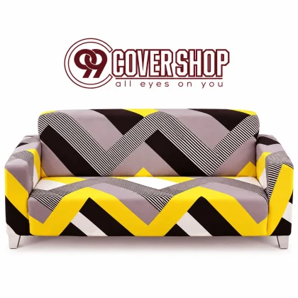 Geometric Shape Print sofa Cover for any Size | 990111