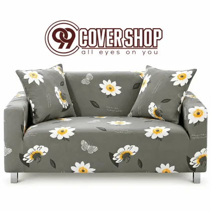 Simple Floral Print sofa Cover for any Size | 990112
