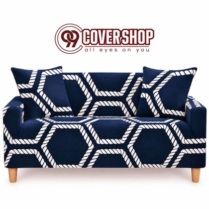 Geomatic Hexa Shape Print Sofa Cover Look Modern | 990122