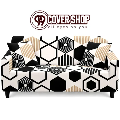 Diamond Shape Design Print Sofa Cover Look Modern | 990127