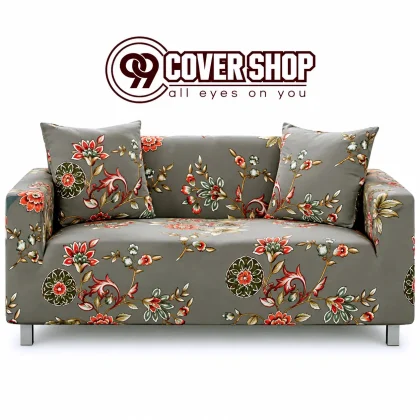 Beautiful Floral Design Print Sofa Cover Look Modern | 990129
