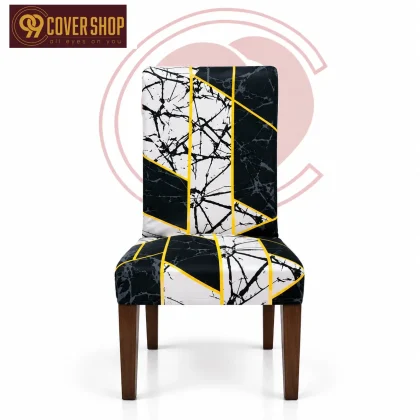 Glass Broken Printed Spandex Chair Cover । 99009
