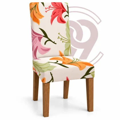 Flowral Printed Washable Spandex Chair Cover । 99002