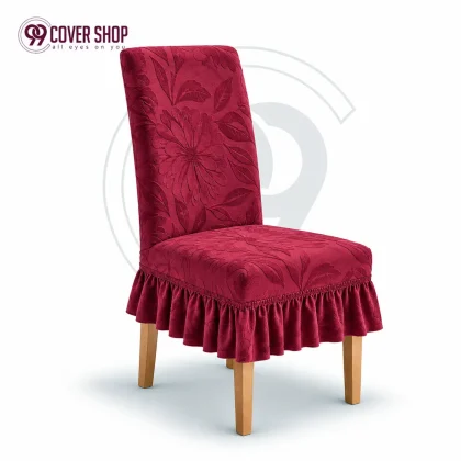 Maroon Fujian Jacquard Fabric Special Edition Chair Cover। 99CSF001