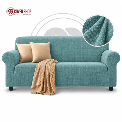 Mint - Premium Honeycomb Stretch Sofa Cover | High Stretch Washable Sofa Cover | 99 Cover Shop